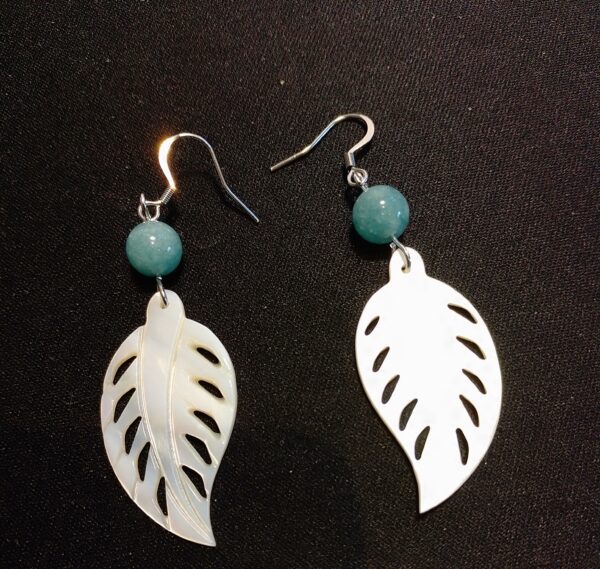 boucles oreilles aigue marine
