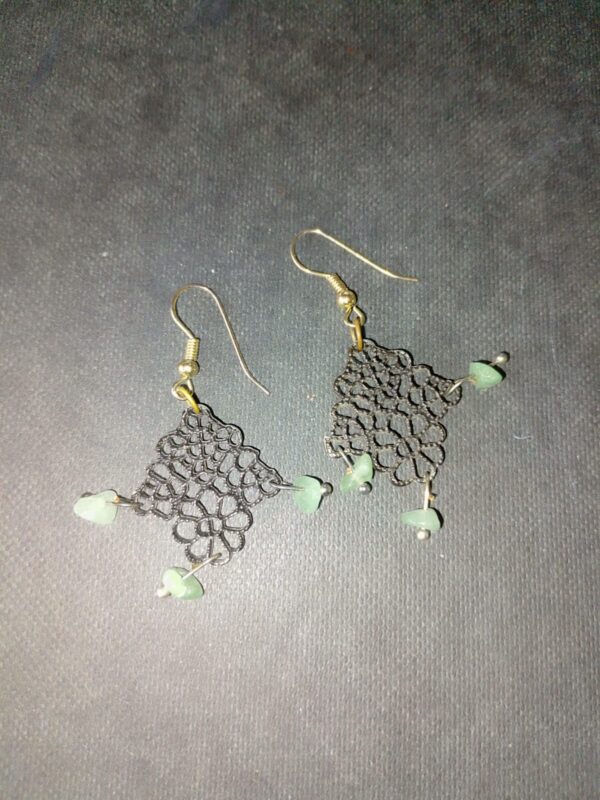 boucles oreilles aventurine
