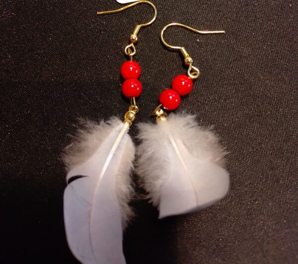 boucles oreilles danse écarlate