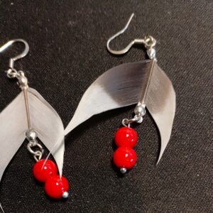 Boucles oreilles souffle incarnat