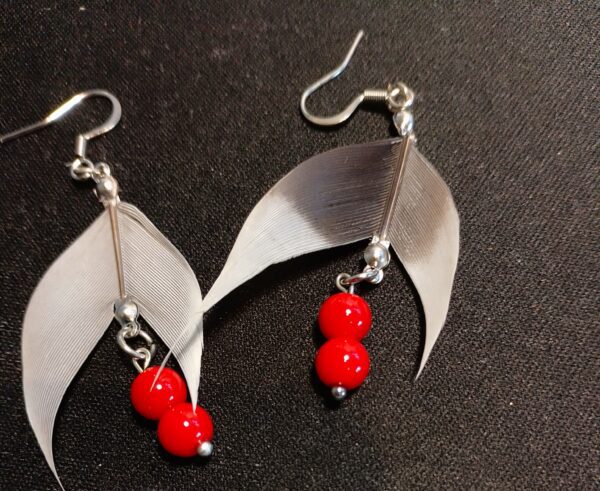 Boucles oreilles souffle incarnat